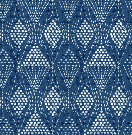 A-Street Prints Grady Dotted Geometric Blue Wallpaper