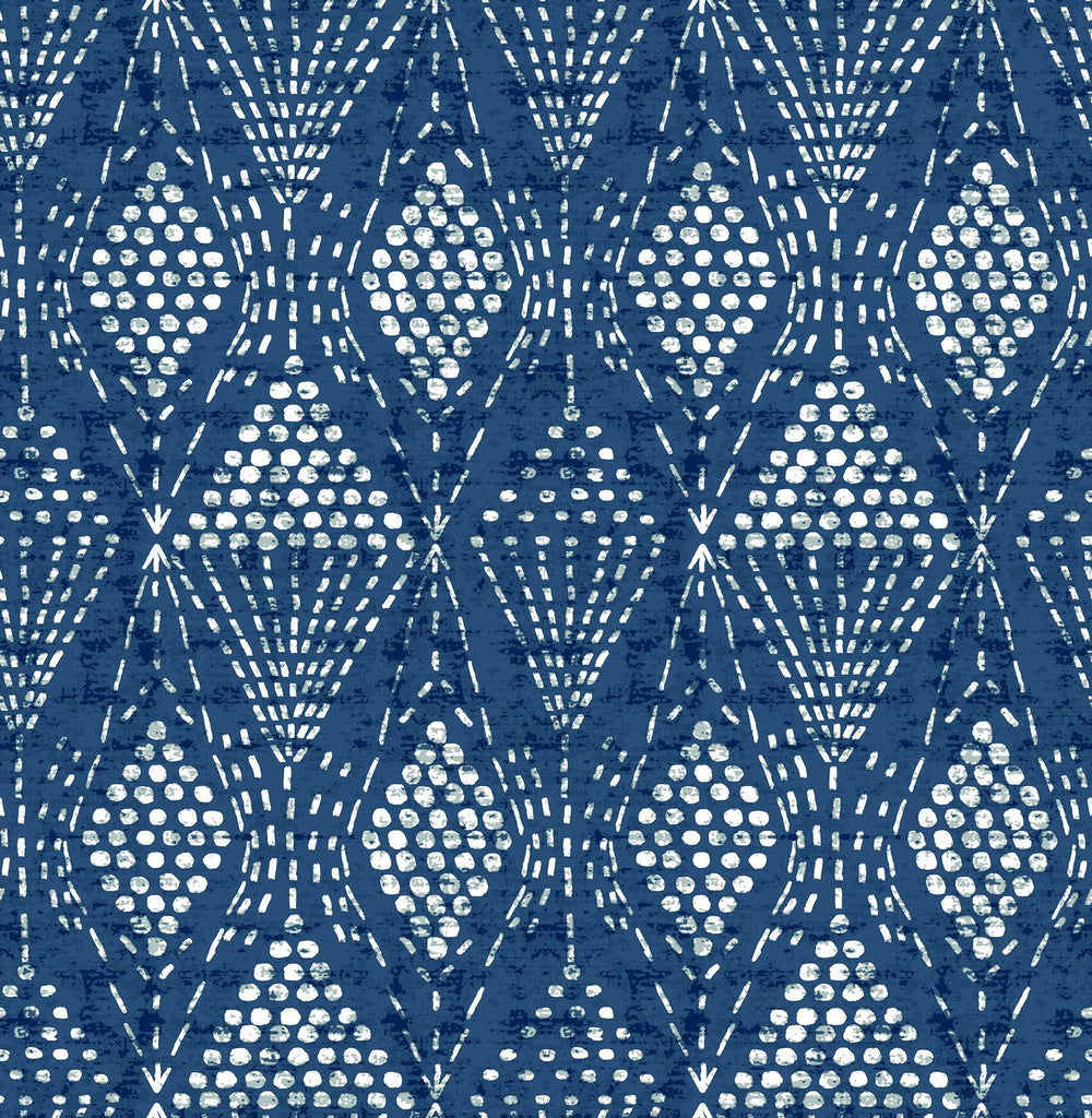 A-Street Prints Grady Dotted Geometric Blue Wallpaper