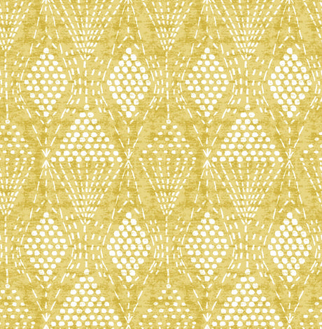 A-Street Prints Grady Dotted Geometric Yellow Wallpaper
