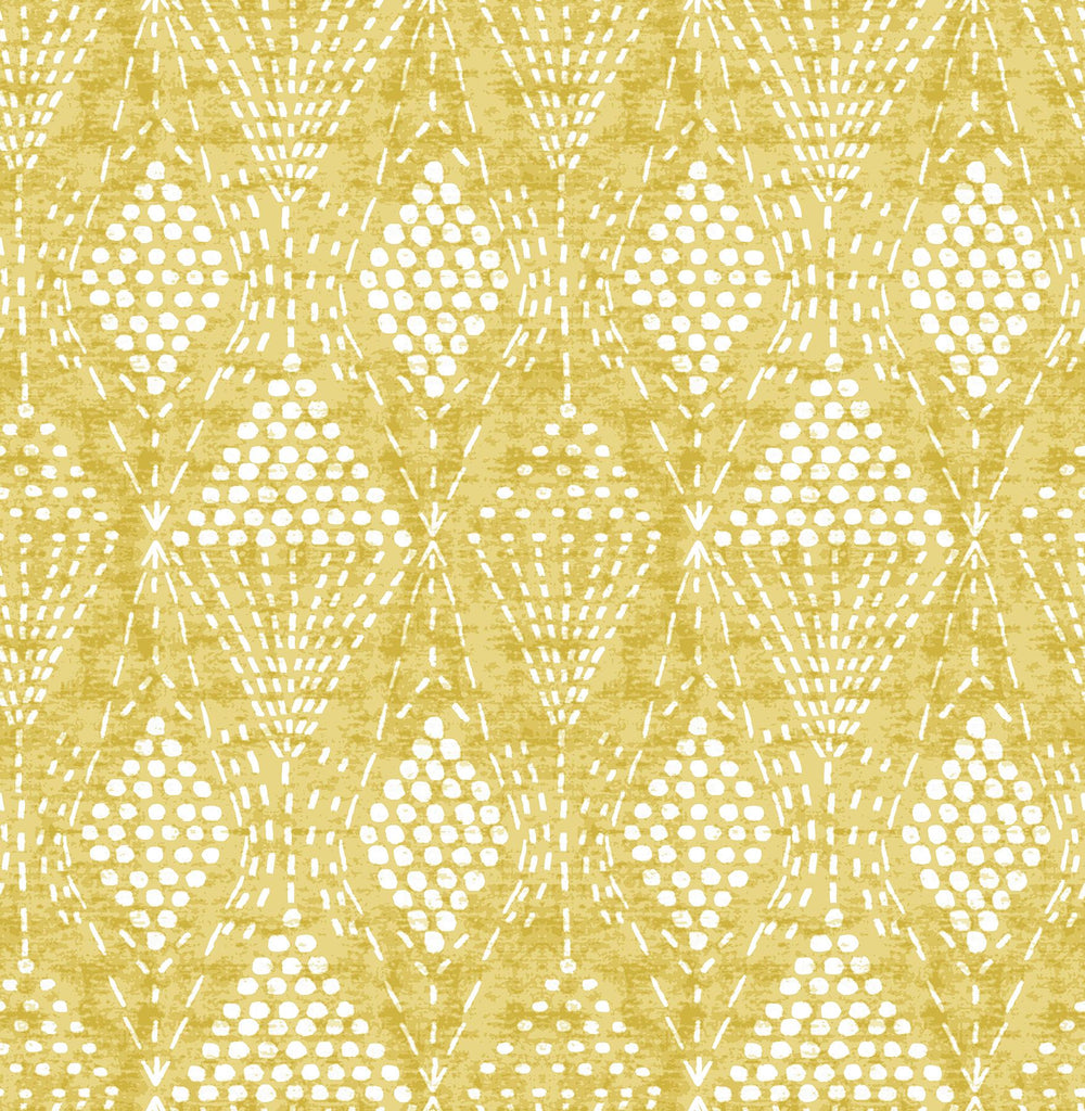 A-Street Prints Grady Dotted Geometric Yellow Wallpaper