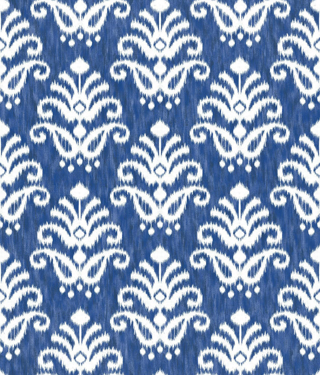 A-Street Prints Keaton Blue Medallion Wallpaper