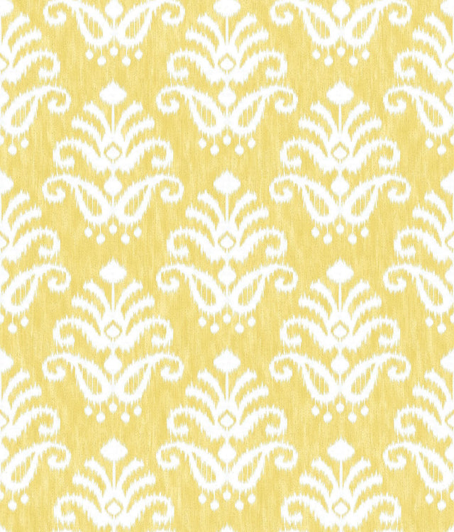 A-Street Prints Keaton Yellow Medallion Wallpaper
