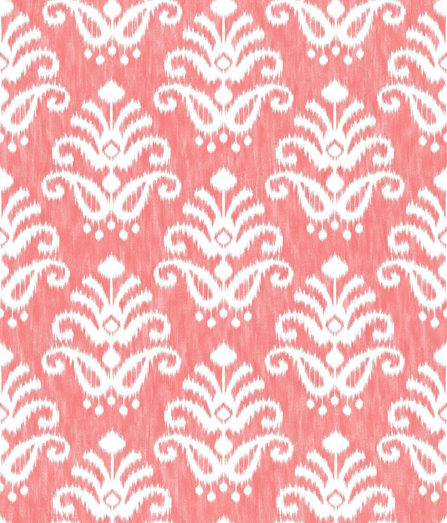 A-Street Prints Keaton Coral Medallion Wallpaper