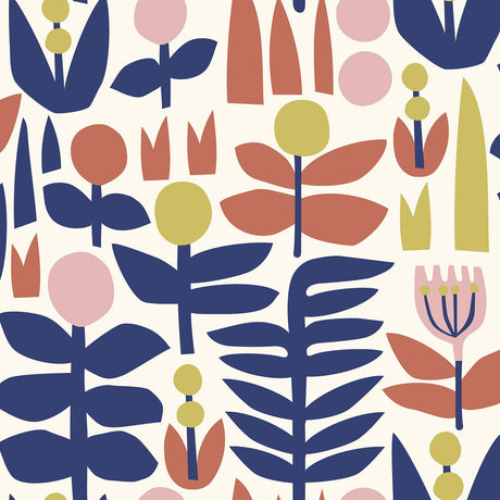 Brewster Home Fashions A Bit Of Folk Peel & Stick Red Wallpaper