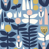 Brewster Home Fashions Blue A Bit Of Folk Peel & Stick Wallpaper