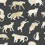 Brewster Home Fashions Kitty Kitty Peel & Stick Black Wallpaper