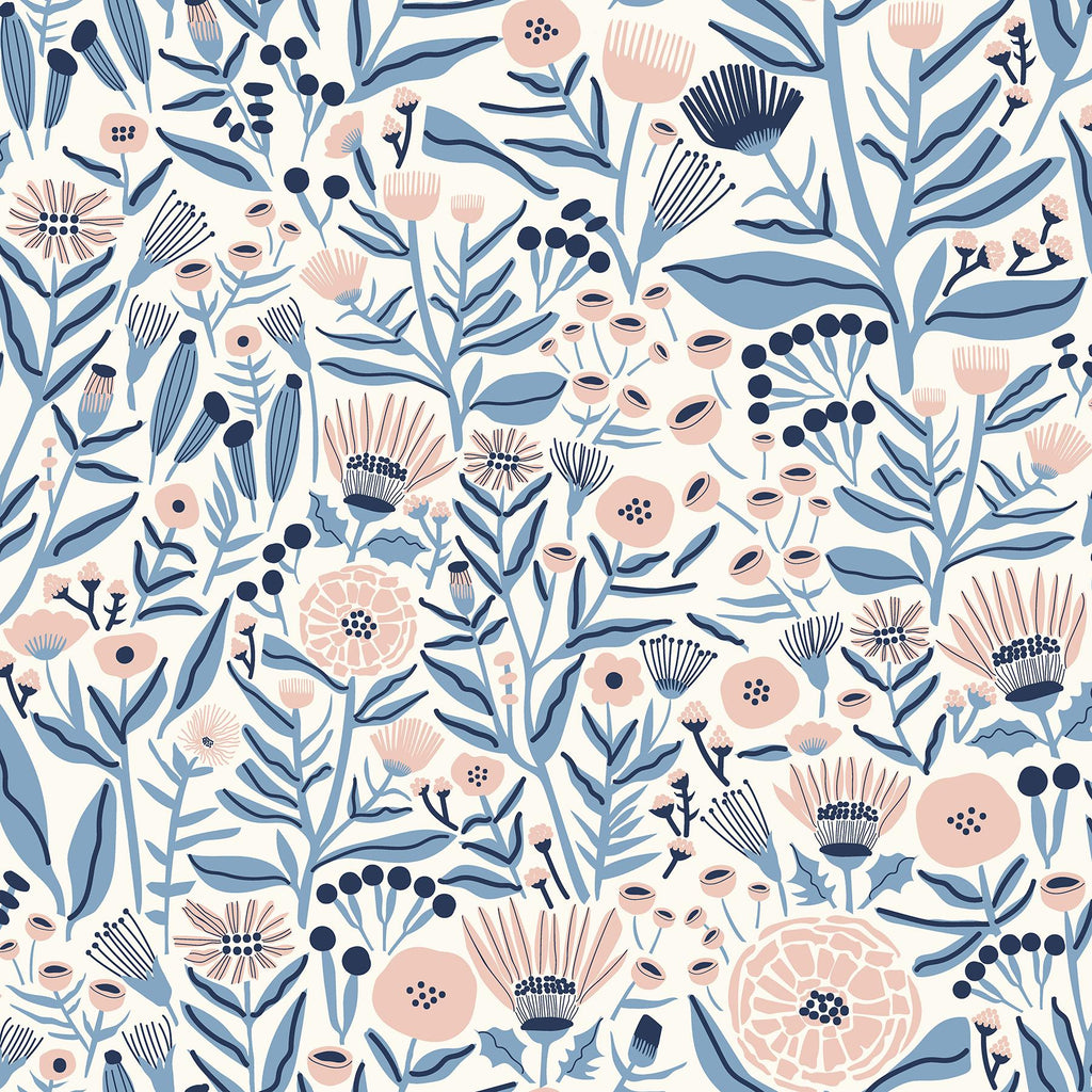 Brewster Home Fashions Marigold Forest Peel & Stick Blue Wallpaper