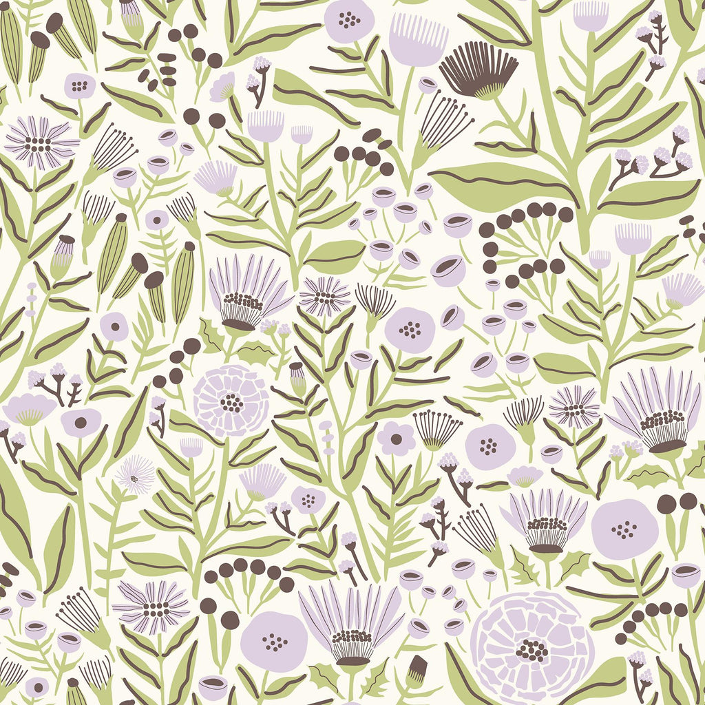 Brewster Home Fashions Marigold Forest Peel & Stick Lilac Wallpaper