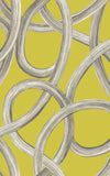 Brewster Home Fashions Calix Chartreuse Twisted Geo Wallpaper