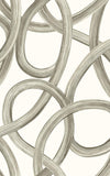 Brewster Home Fashions Calix White Twisted Geo Wallpaper