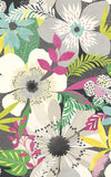 Brewster Home Fashions Janis Charcoal Floral Riot Wallpaper