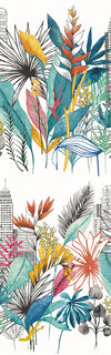 Brewster Home Fashions Sierra Blue Urban Tropic Wallpaper