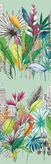 Brewster Home Fashions Sierra Mint Urban Tropic Wallpaper