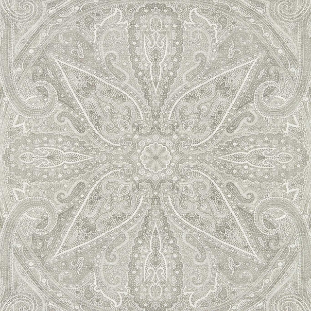 Zoffany Grand Paisley Silver Wallpaper
