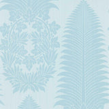 Zoffany Marsden`s Palm Damask Blue Stone Wallpaper