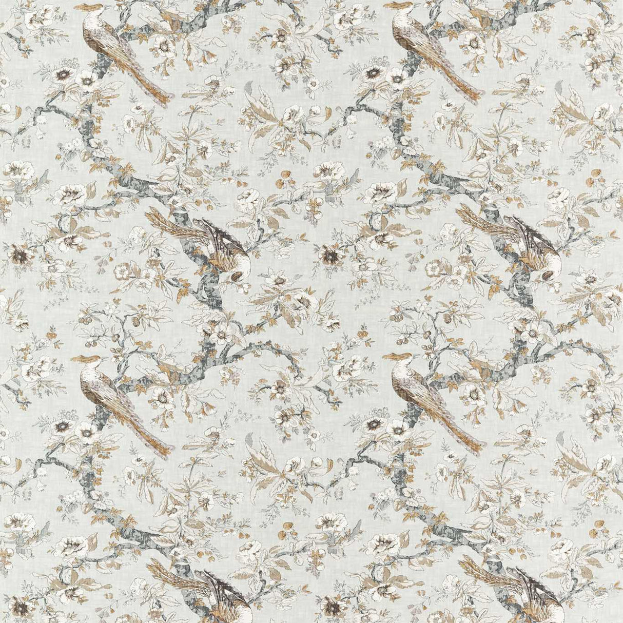 Zoffany Chintz Quartz Grey Fabric