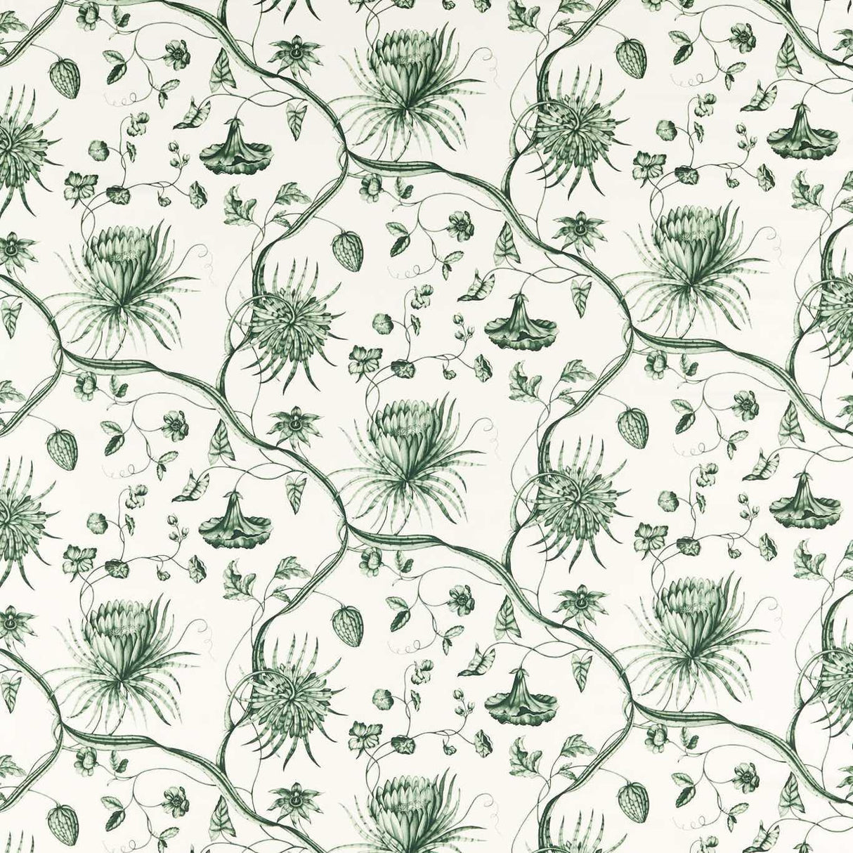 Zoffany Phaedra Toile Huntsmans Green Fabric