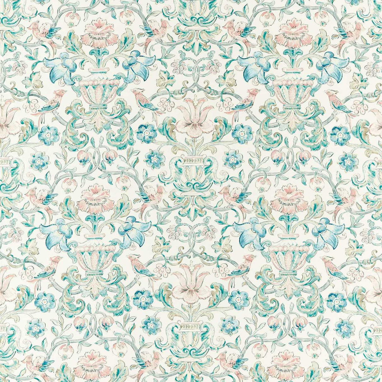 Zoffany Pompadour Print Mineral Fabric