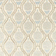 Zoffany Anar Trellis Stockholm Blue/Platinum Grey Fabric