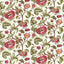 Zoffany Flamestitch Tree Embroidery Evergreen/Tuscan Pink Fabric