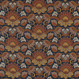 Zoffany Pomegranate Velvet Indigo / Terracota Fabric