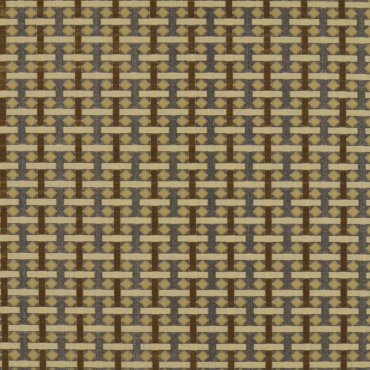 Zoffany Diamond Check Old Gold Fabric