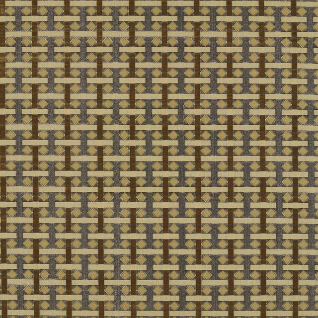 Zoffany Diamond Check Old Gold Fabric