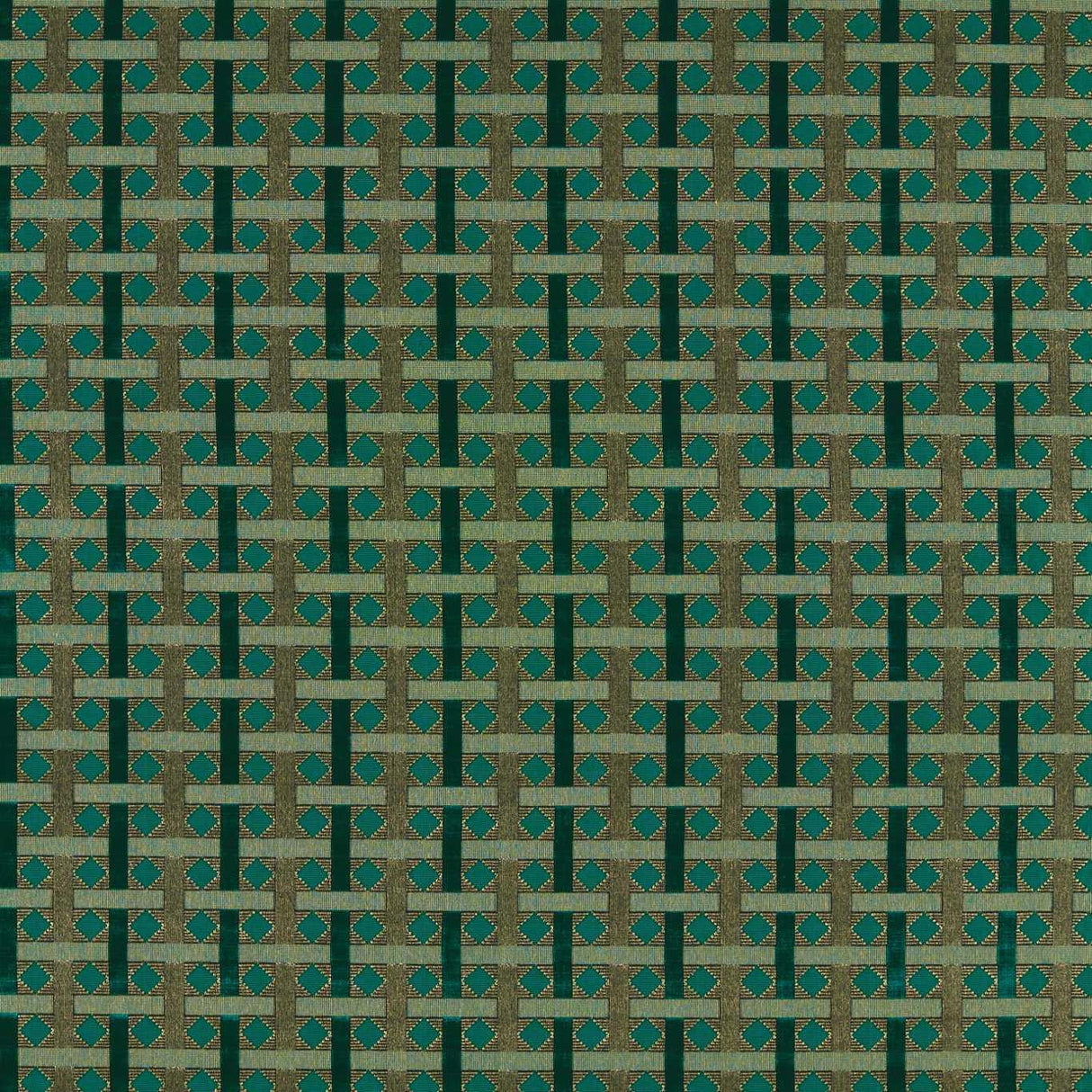 Zoffany Diamond Check Poison Fabric