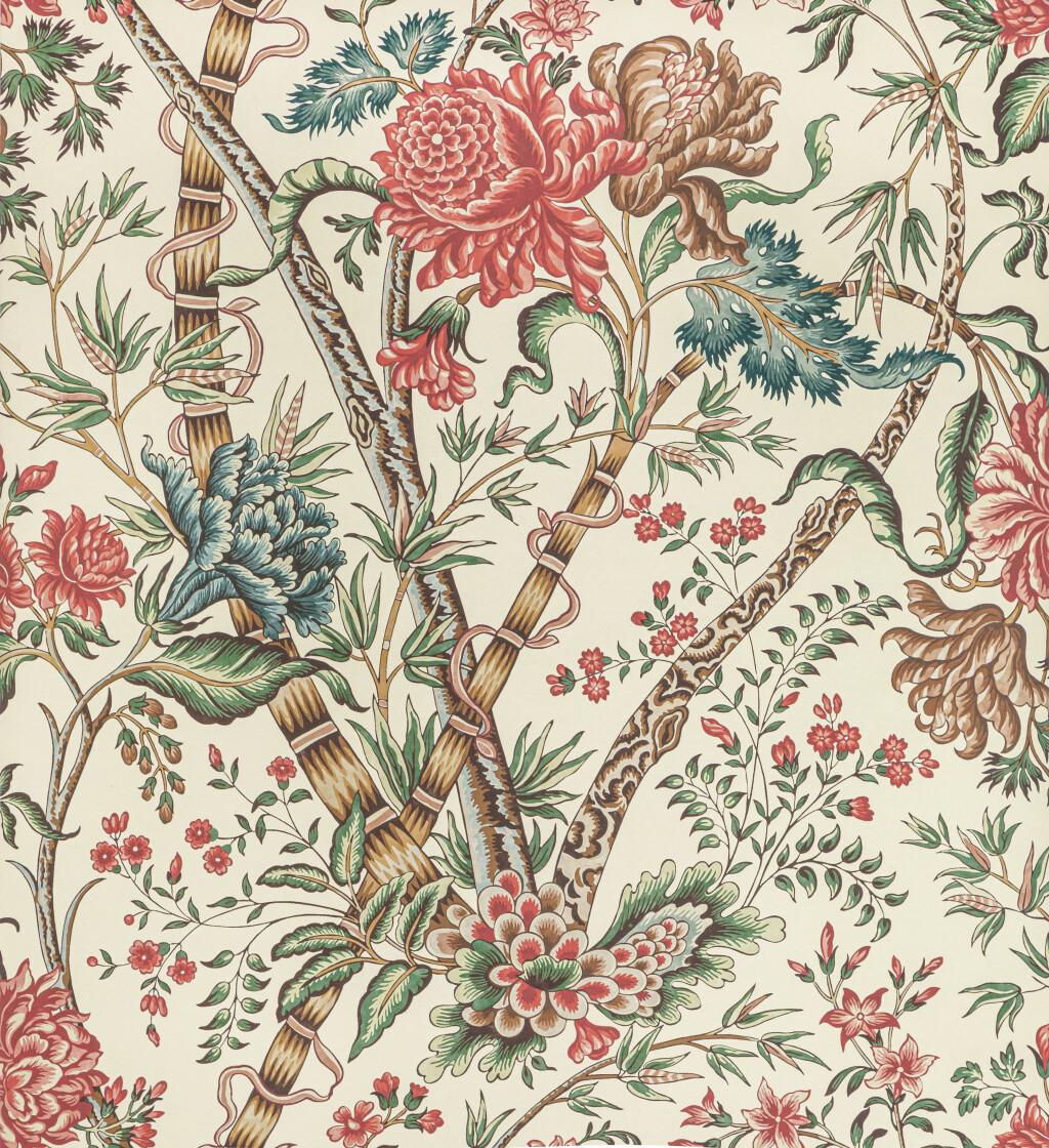 Brunschwig & Fils LUBERON RED/TEAL Wallpaper