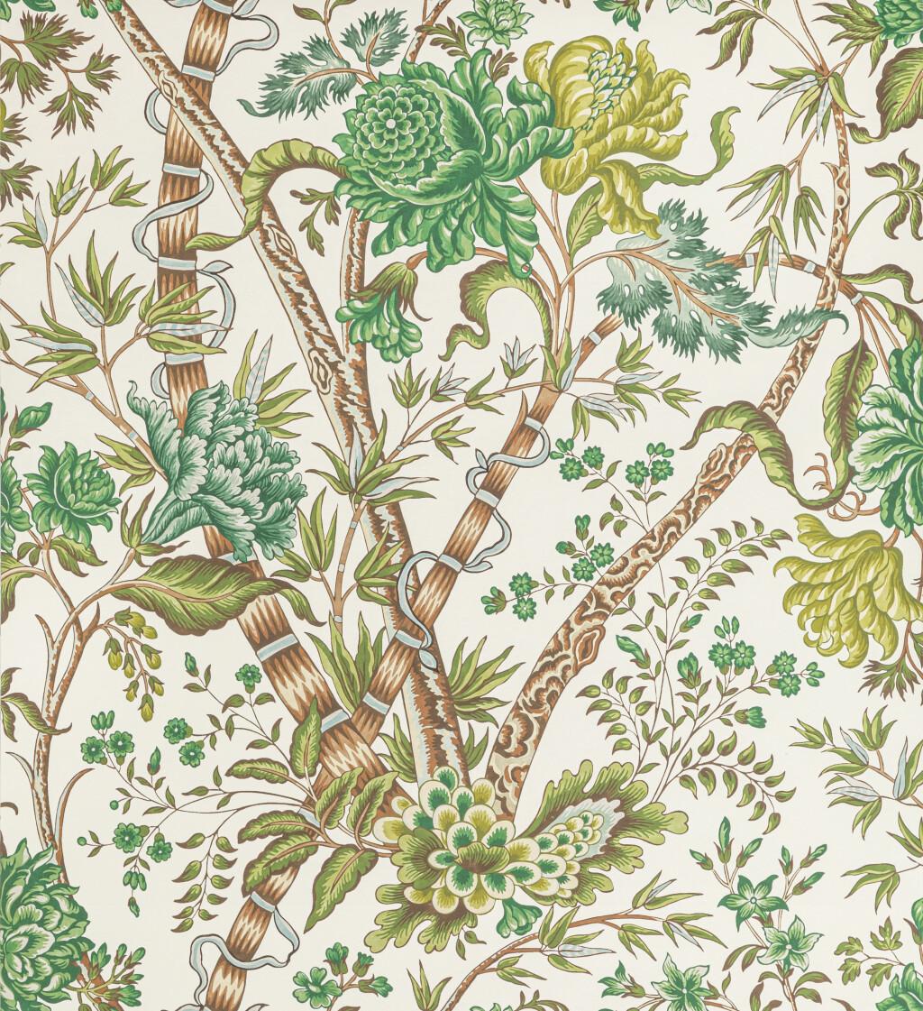 Brunschwig & Fils LUBERON GREEN/LEAF Wallpaper