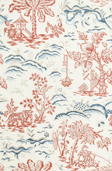 Brunschwig & Fils VALENSOLE RED/BLUE Wallpaper