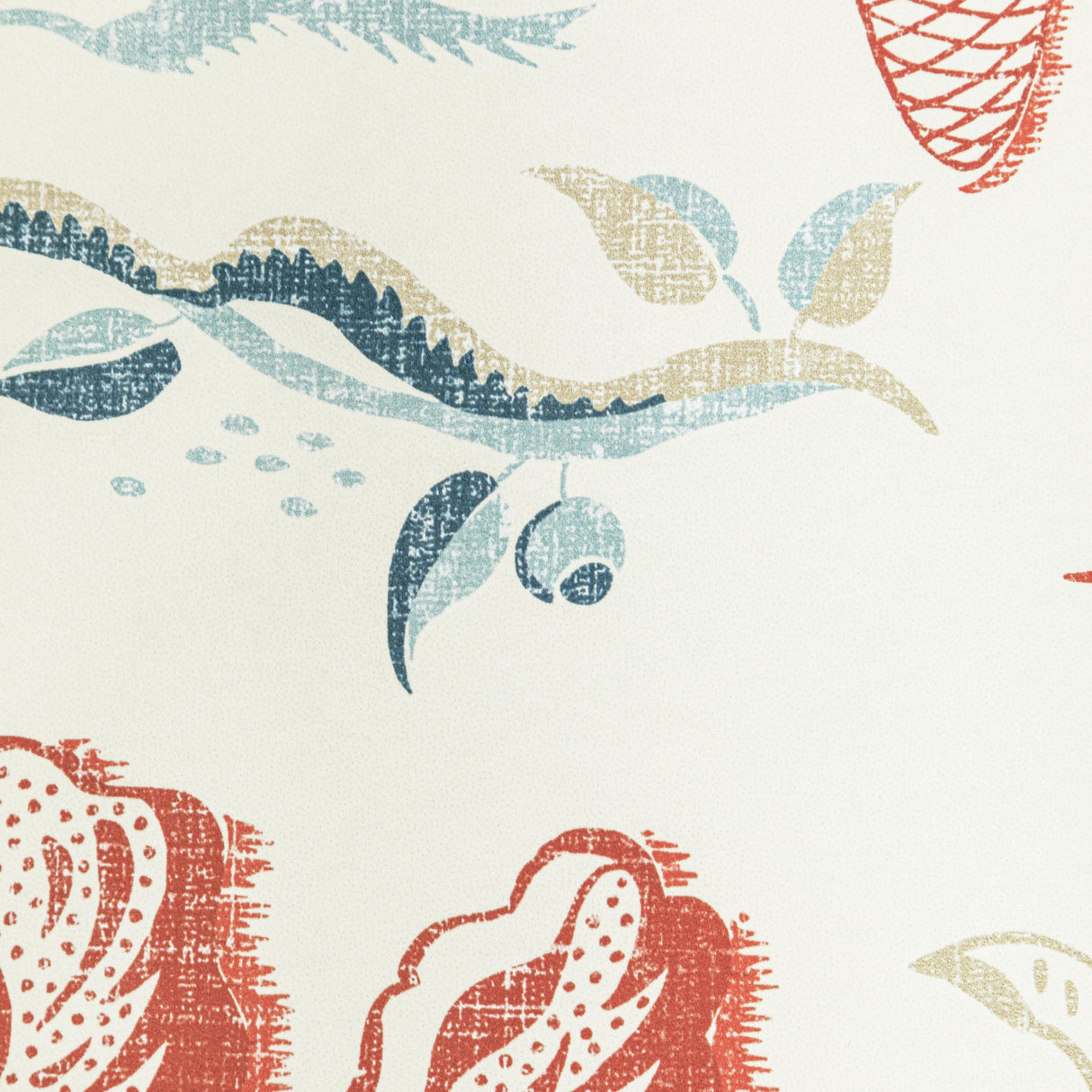 Brunschwig & Fils VALENSOLE RED/BLUE Wallpaper