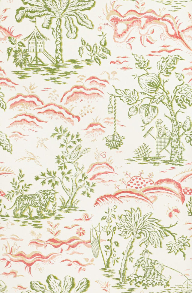 Brunschwig & Fils VALENSOLE LEAF/ROSE Wallpaper