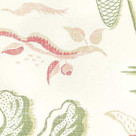 Brunschwig & Fils VALENSOLE LEAF/ROSE Wallpaper