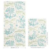 Brunschwig & Fils VALENSOLE TEAL/LEAF Wallpaper