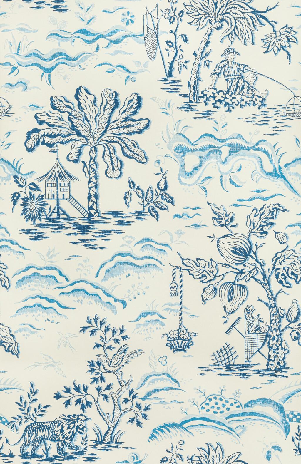 Brunschwig & Fils VALENSOLE NAVY/SKY Wallpaper
