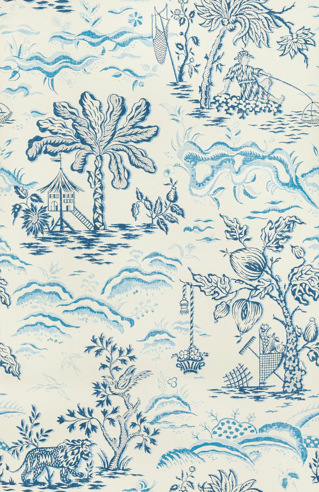 Brunschwig & Fils VALENSOLE NAVY/SKY Wallpaper
