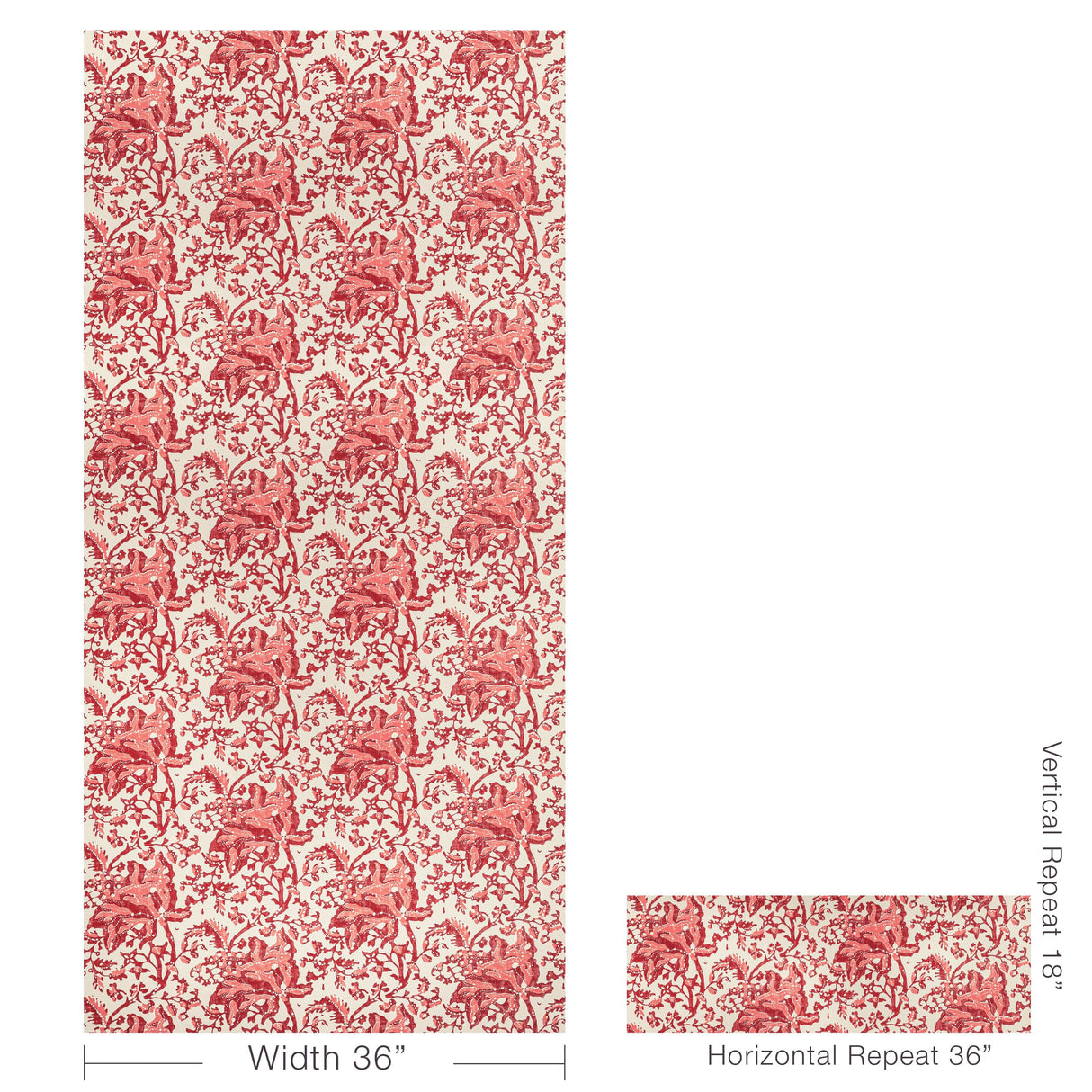 Brunschwig & Fils WEYMOUTH RED Wallpaper