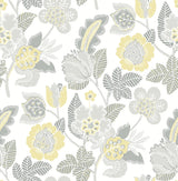 A-Street Prints Jana Jacobean Light Grey Wallpaper