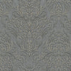 Brewster Home Fashions Anders Pewter Damask Wallpaper