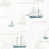 Brewster Home Fashions Andrew White Sailboat Wallpaper
