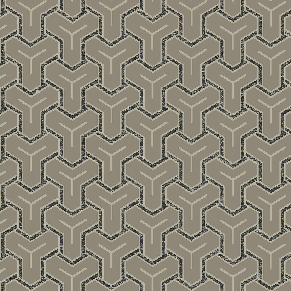 Brewster Home Fashions Gautier Tessellate Silver Wallpaper