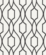 Brewster Home Fashions Evelyn Black Trellis Wallpaper