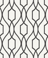 Brewster Home Fashions Evelyn Trellis Black Wallpaper