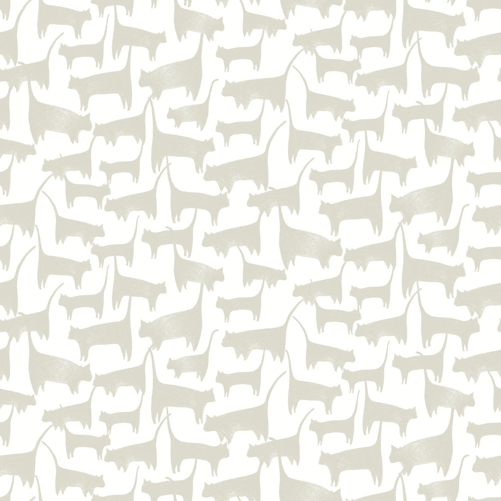 York Cat Tails Peel and Stick Beige Wallpaper