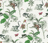 York Botanicals & Lemurs Peel And Stick White Wallpaper