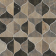 Candice Olson Burlwood Ogee Black/Taupe/Grey Wallpaper
