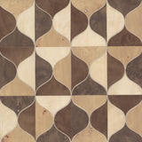 Candice Olson Burlwood Ogee Warm Neutral Wallpaper