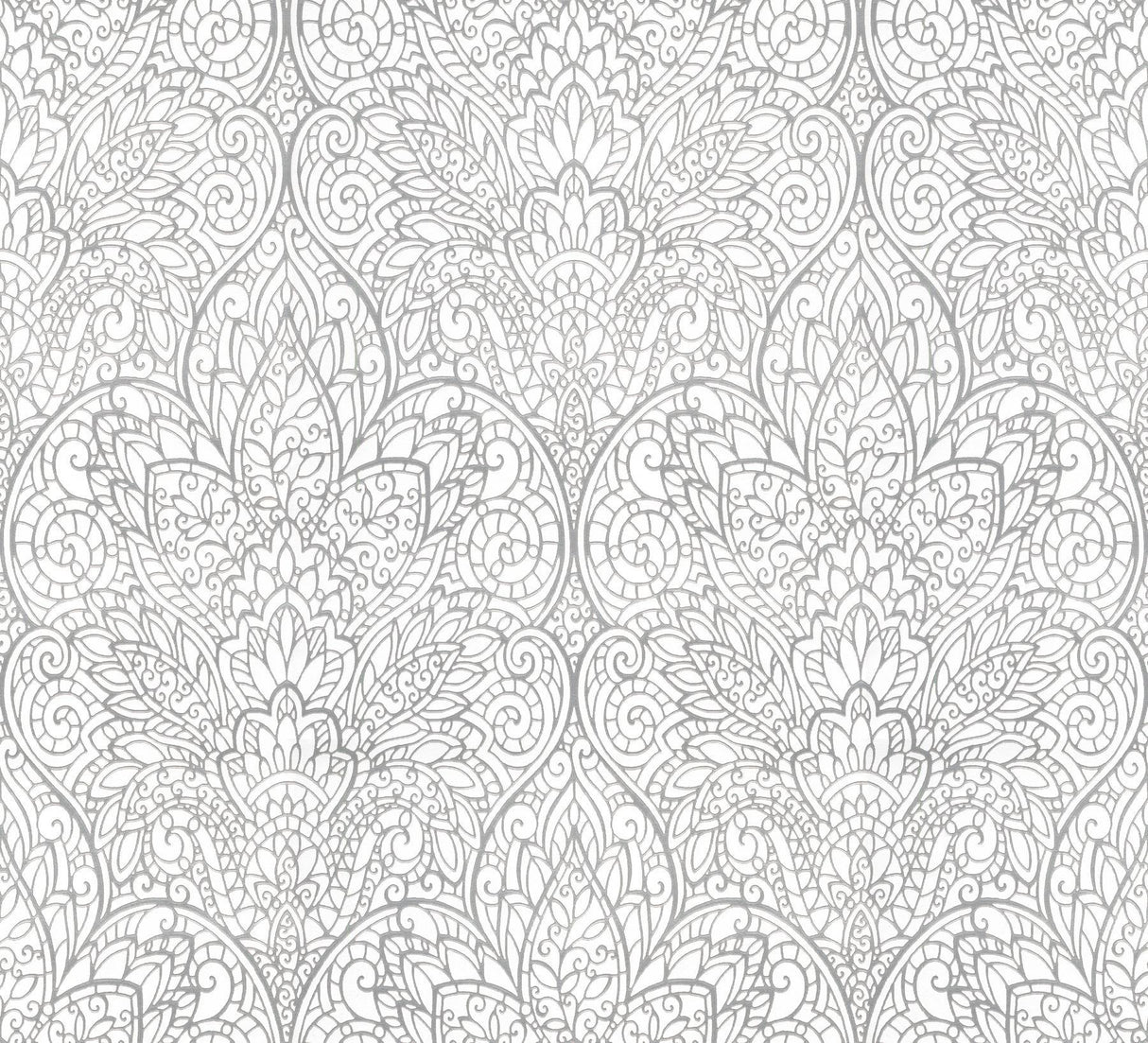 Candice Olson Paradise Bright White/Silver Wallpaper