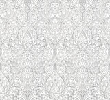 Candice Olson Paradise Bright White/Silver Wallpaper